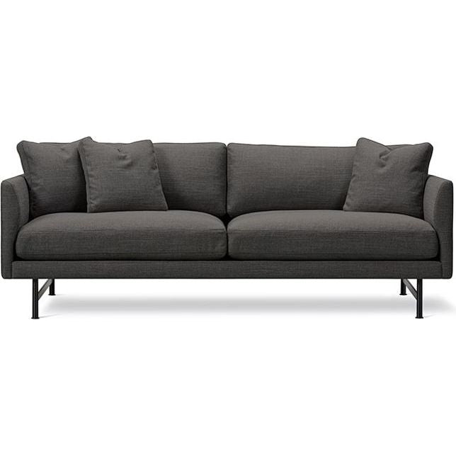 Photo of Calmo Sofa 95 5652 - 2 Seater - Omni 377 Dark Brown / Matt Chrome - W200 X D90 X H75,5 X Sh41 Cm