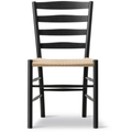 Thumbnail photo of Klint Chair 3207 / By Kaare Klint - Spisebordsstol - Black Lacquered Oak / Natural Papercord - W48 X D55 X H85 X Sh45,5 Cm