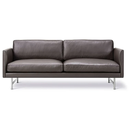 Photo of Calmo Sofa 95 5652 By Hugo Passos - 2 Personers Sofa - Omni 377 Dark Brown / Matt Chrome - W200 X D90 X H75,5 X Sh41 Cm
