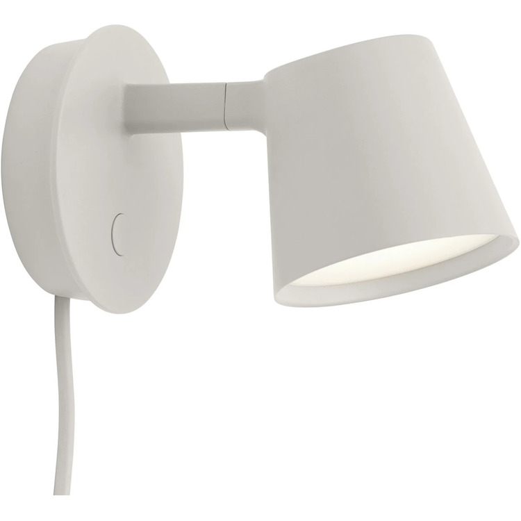 Photo of Tip Wall Lamp Grey - Bedside lamps - Jens Fager - Grey