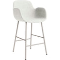 Form Bar Armchair 65 Cm Full Upholstery Warm Grey Steel