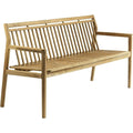 Thumbnail photo of M11 together 3 pers. garden bench with backrest L: 162 cm - solid teak/natural