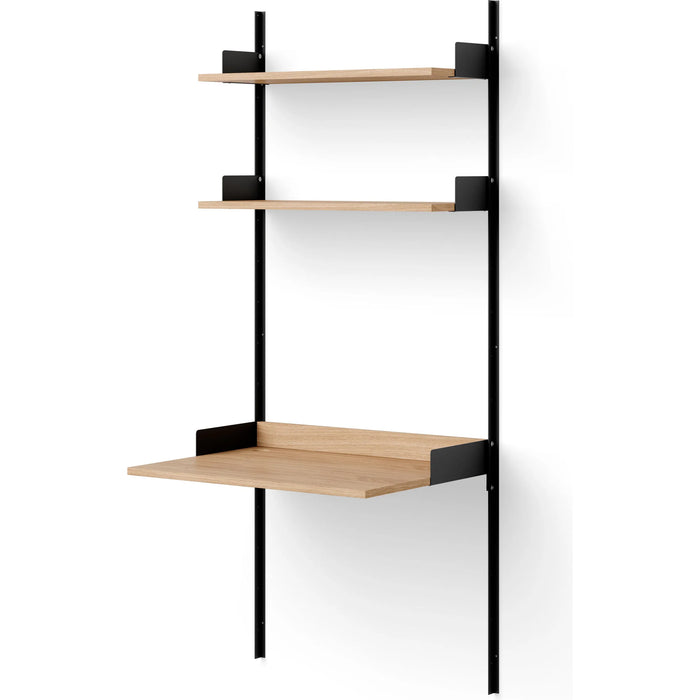 Photo of New Works Study Shelf - Reolsystem - Oak / Black - H190 X W83,5 X D60,5 Cm