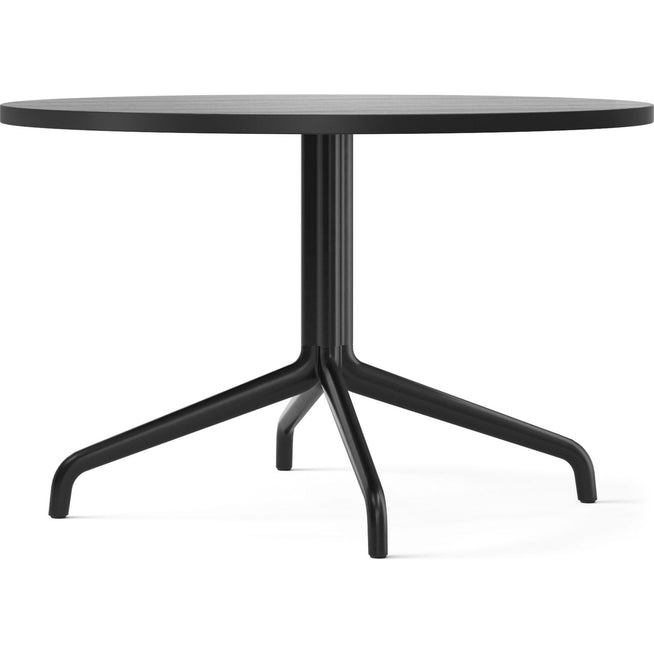 Photo of Harbour Column Lounge Table 4-star - Black/black Oak - Ø80 Cm - Soffbord - Norm Architects - Mdf/metall/trä