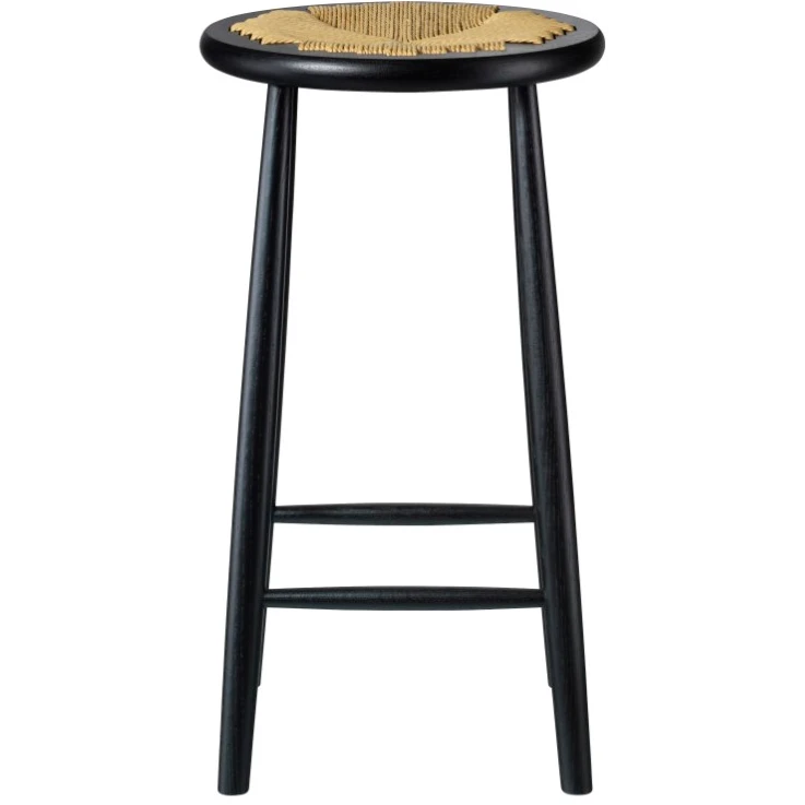 J165c Counter Round Bar Stool Oak Black Painted-nature