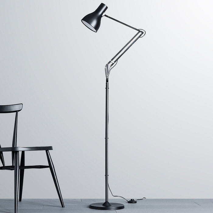 Photo of Type 75 Floor Lamp Jet Black - Reading Lamps - Sir Kenneth Grange - Black