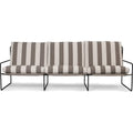 Thumbnail photo of Desert 3-seater - Havesofa - Stripe - Black/chocolate - W233 X H78 X D85 Cm