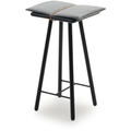 Georg Bar Stool Black Lacquered Seat Height 66 cm - Bar Stools & Bar Stools - Christina Liljenberg Halstrøm - Black - Leather/Wood/Wool
