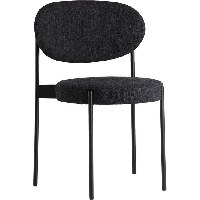 Photo of Series 430 Chair, Black Frame, Upholstered, Hallingdal, Col. 180 - Matstolar - Verner Panton - Beige - Metall/textilmaterial