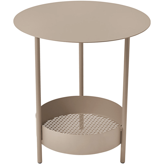 Photo of Salsa Pedestal Table - Nutmeg - Småbord & Sidobord Utomhus - Goula / Figuera - Beige - Metal