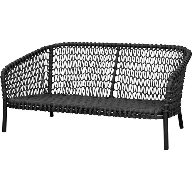 Photo of Ocean Large 2-pers. Sofa - Havesofa - Frame: Cane-line Soft Rope, Dark Grey / Cushion: