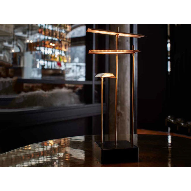 Photo of Knokke Portable Table Lamp Brass - DCW Editions