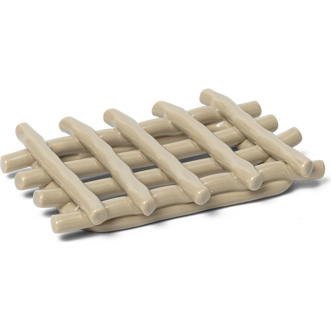 Photo of Ceramic Soap Tray - Sæbeskål - Cashmere - W10 X L14,5 X H2 Cm