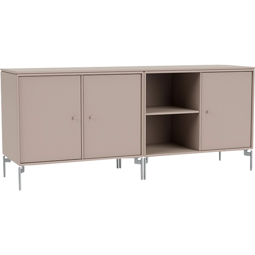Photo of Save Lowboard - Mushroom / Matt Chrome Legs - Sideboards - Peter J. Lassen - Beige - Mdf