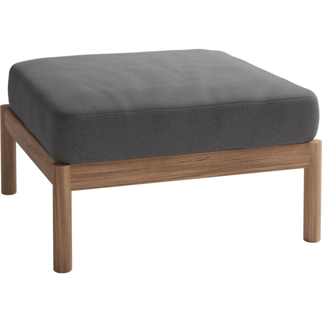 Photo of Tradition Pouf, Charcoal, Teak, Fsc 100% - Outdoor Stools & Pouffes - Povl B. Eskildsen - Wood