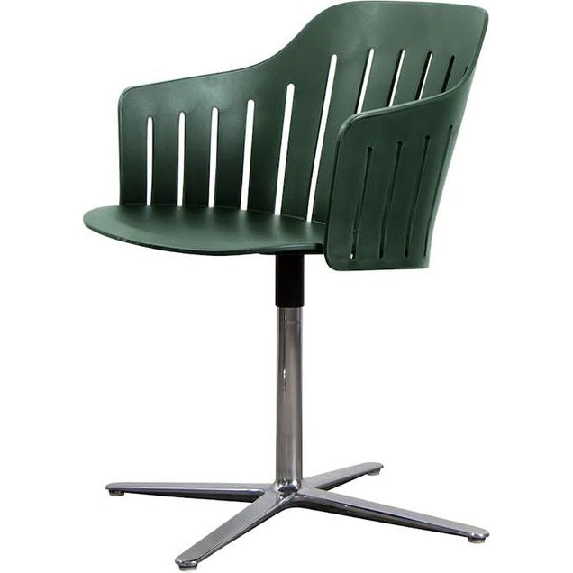 Photo of Choice Chair - Aluminium - Indoor - Dining Chair - Frame: Polished Aluminium / Seat: Black - W59 X D53 X H42 Cm