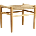 Thumbnail photo of J83 Stool Jørgen Bækmark H: 41 cm - Natural wicker/oak