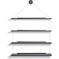 Thumbnail photo of Wall Mounted Bookcase, Black Lacquered Ash - Vägghyllor - Achille Castiglioni,pier Giacomo Castiglioni - Träfärgad - Trä