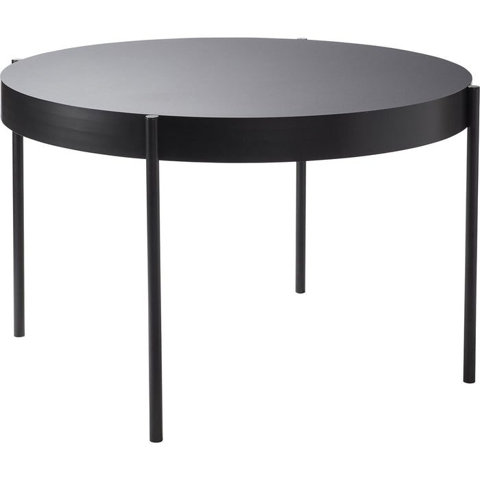Photo of Serie 430 Table Ø120, Black, Fenix Laminate Top, Powder Coated Metal Legs - Matbord - Verner Panton - Svart - Mdf/laminat/metall