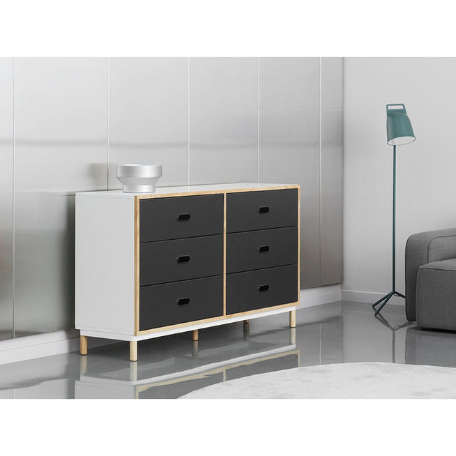 Photo of Kabino Dresser - Chest of drawers - White / 6 drawers - L: 146.5 x D: 41 x H: 83 cm