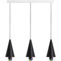 Thumbnail photo of Pendant System Line Plate 3 Black - Pendant lights - Daniel Emma - Black