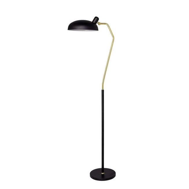 Photo of Floor lamp, black metal with gold surface