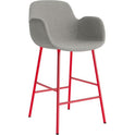 Form Bar Armchair 65 Cm Full Upholstery Bright Red Steel