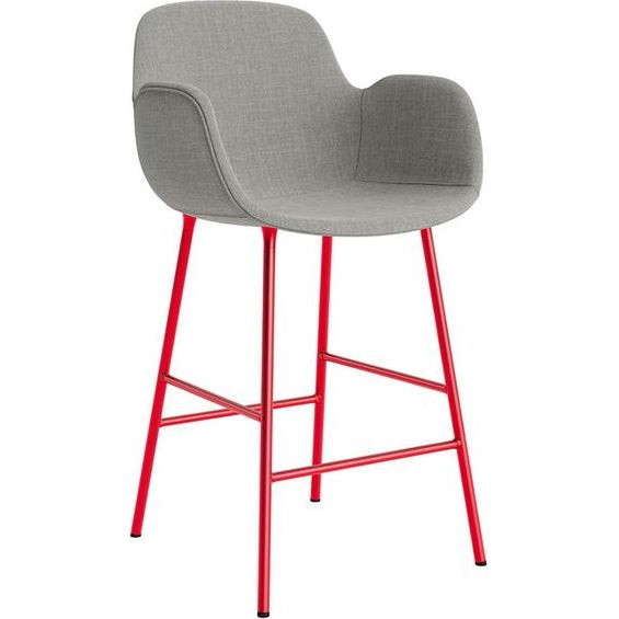 Photo of Form Bar Armchair 65 Cm Full Upholstery Bright Red Steel