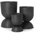 Thumbnail photo of Hourglass Pots - Flowerpot - Black - Extra Small - Ø21 x H30 cm