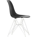 Eames Plastic Chair Dsr - 12 Deep Black - White Base - Matstolar - Charles & Ray Eames - Svart - Metall/plast