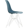 Eames Plastic Chair Dsr - 83 Sea Blue - White Base - Matstolar - Charles & Ray Eames - Blå - Metall/plast