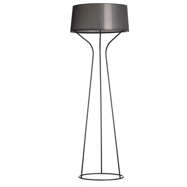 Photo of Aria Floor Lamp, Black Lacquered Foot, Black Shade - Shade Lamps - Claesson Koivisto Rune - Black