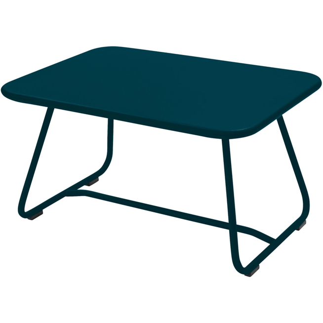 Photo of Sixties Low Table Acapulco Blue 21 - Small Tables & Side Tables Outdoor - Frédéric Sofia - Blue - Metal