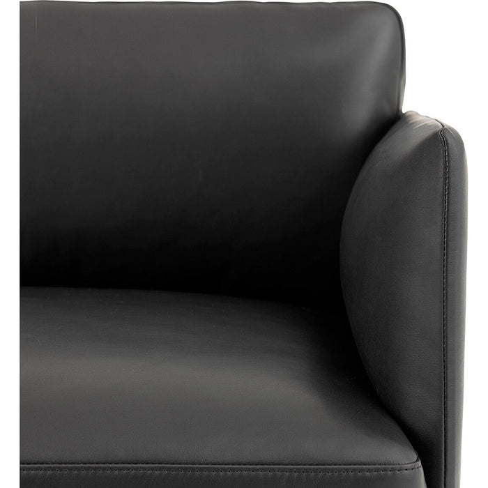 Outline Sofa Chaise Longue Right, Silk Leather Cognac - Divansoffor - Anderssen & Voll - Brun