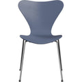 Thumbnail photo of Sjuan 3107 Dusk Blue Coloured Box/chrome - Dining chairs - Arne Jacobsen - Blue - Metal/wood