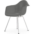 Eames Plastic Armchair Dax - 56 Granite Grey - Chrome Base - Matstolar - Charles & Ray Eames - Grå - Metall/plast