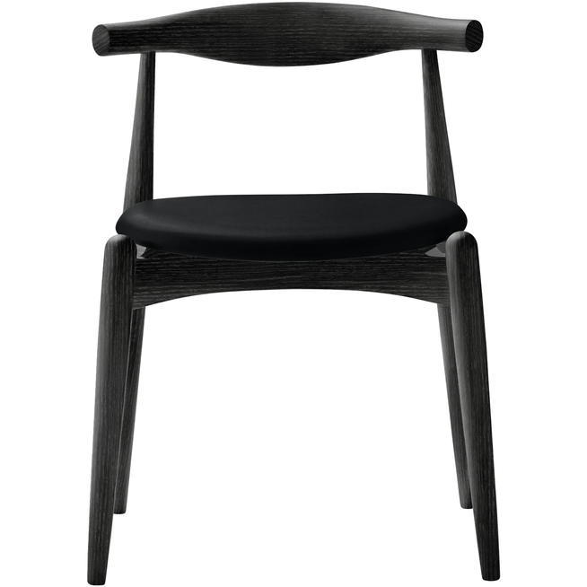 Photo of Carl Hansen - Ch20, Black lacquered oak, leather group C Sif - 98 - Dining chairs - Hans J. Wegner - Black - Wood