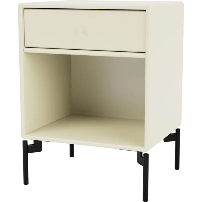 Photo of Dream Nightstand - Vanilla / Black Legs - Bedside Table - Mdf