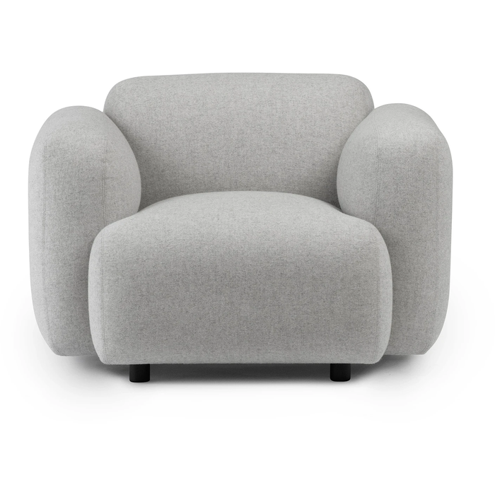 Photo of Swell Armchair - Lds08 - Armchairs - Jonas Wagell - Grey - Wood/textile/foam