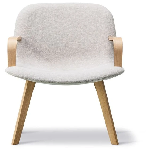 Photo of Eyes Lounge Armchair 4856 By Foersom & Hiort-lorenzen - Lænestol - Clay 03 / Lacquered Oak - W65 X D71 X H72 X Sh39 Cm