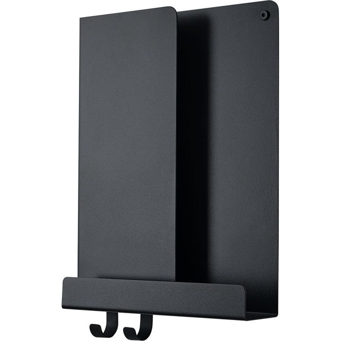 Photo of Folded Shelves Xs, Black - Wall Shelves - Johan Van Hengel - Black - Metal