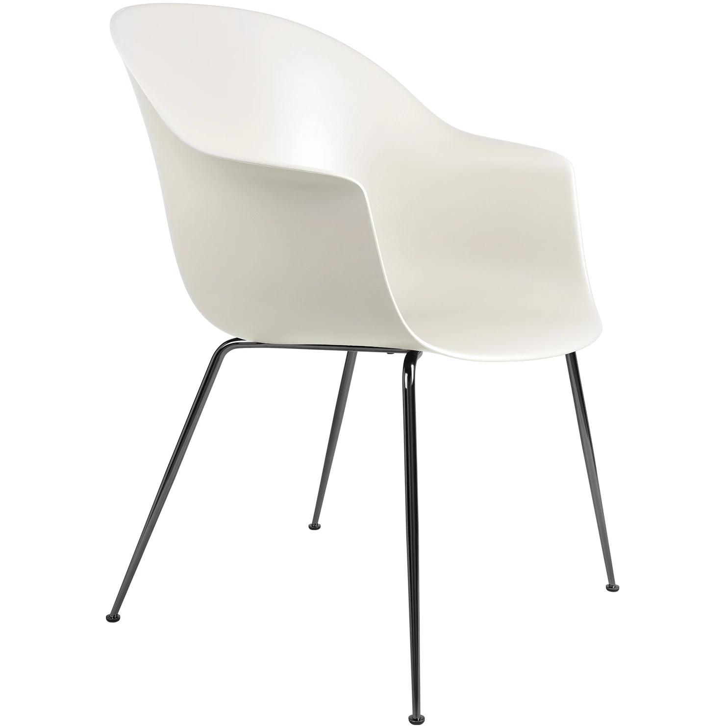 Bat Dining Chair, Un-Upholstered, Conic Base