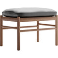 Thumbnail photo of Colonial footstool OW149-F Leather Thor 301 Black