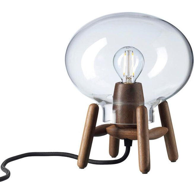 Photo of U6 Hiti Mini Border Lamp H: 22.2 cm - Valnød/klar Glas