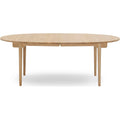 Ch339 dining table from Carl Hansen & Søn (oak, oil, pull-out for 4 plates incl. 4 wooden support legs in black)