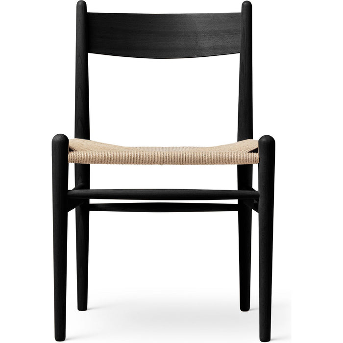 Photo of Carl Hansen - Ch36, lacquered beech, black, natural braided paper string - Dining chairs - Hans J. Wegner - Black - Paper/wood