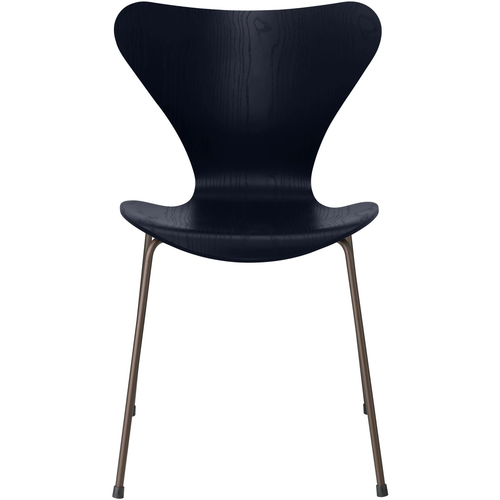 Photo of 3107 Seven, coloured box, Venetian Red, Underframe Brown Bronze - Dining chairs - Arne Jacobsen - Red - Metal/wood