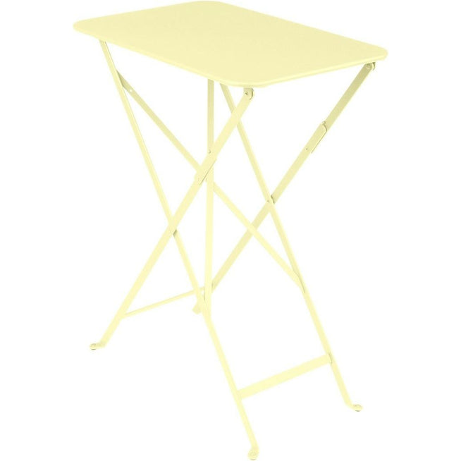Photo of Bistro Table 37x57 cm Frosted Lemon A6 - Outdoor Dining Table - Yellow - Metal