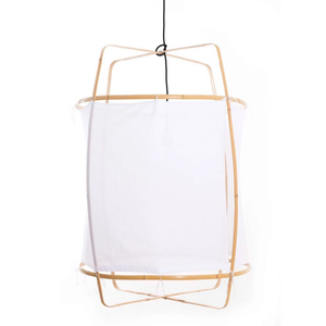 Photo of Hanging lamp Z2 blond frame with white cotton Ø67x100cm