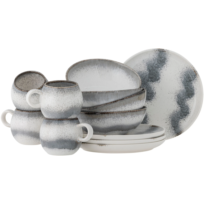 Photo of Paula 12 Piece Breakfast Service Set Grey